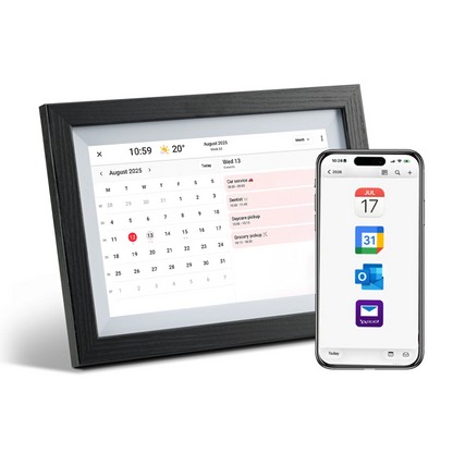 Digital Calendar – 10.1" Black Wood | LuvLink Canada