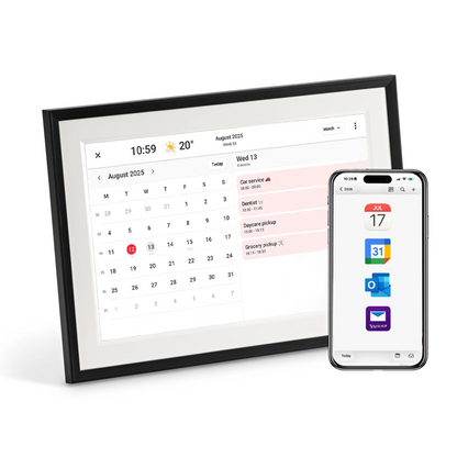 Digital Calendar – 10.1" Black Modern | LuvLink Canada