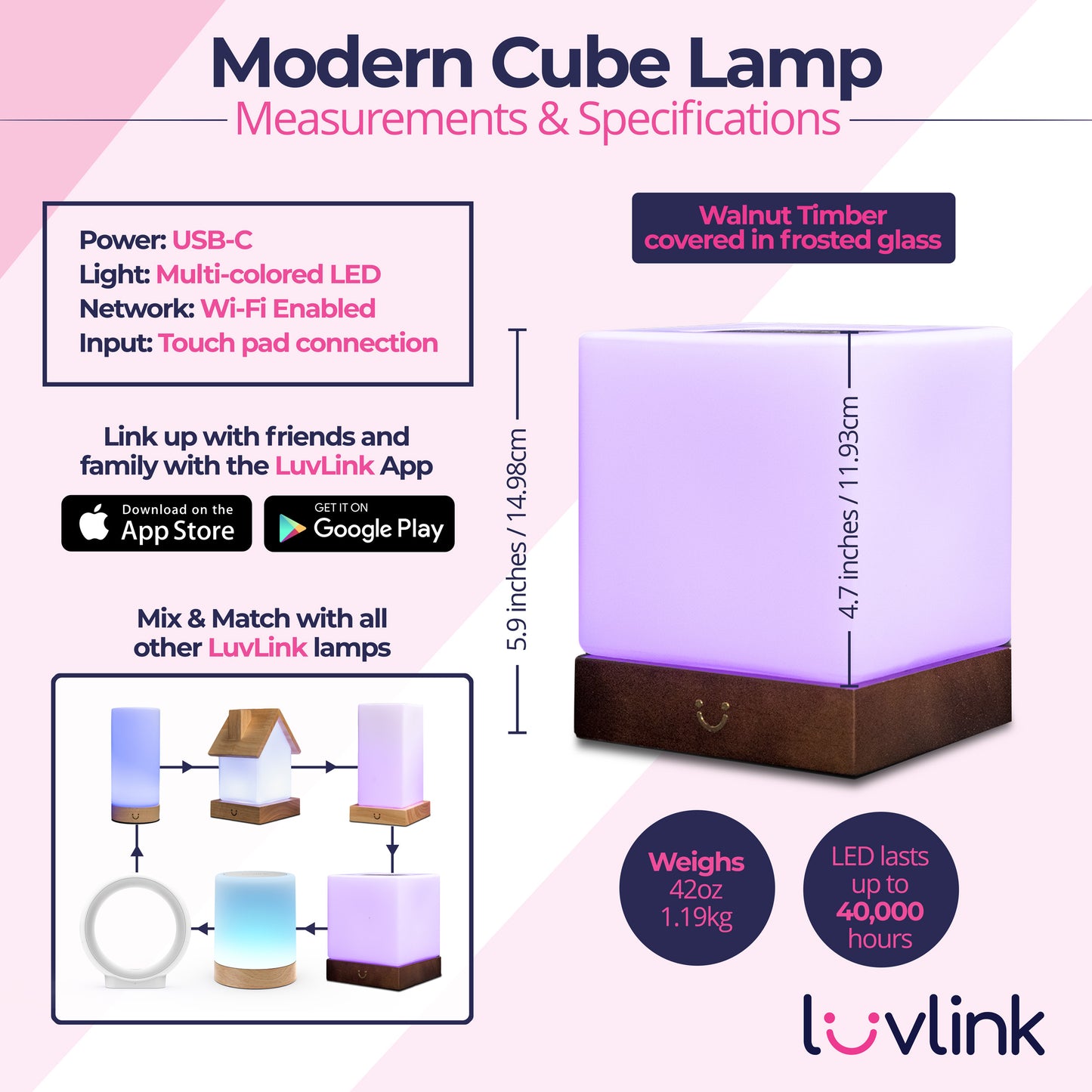 Modern Cube Lamp | LuvLink Canada