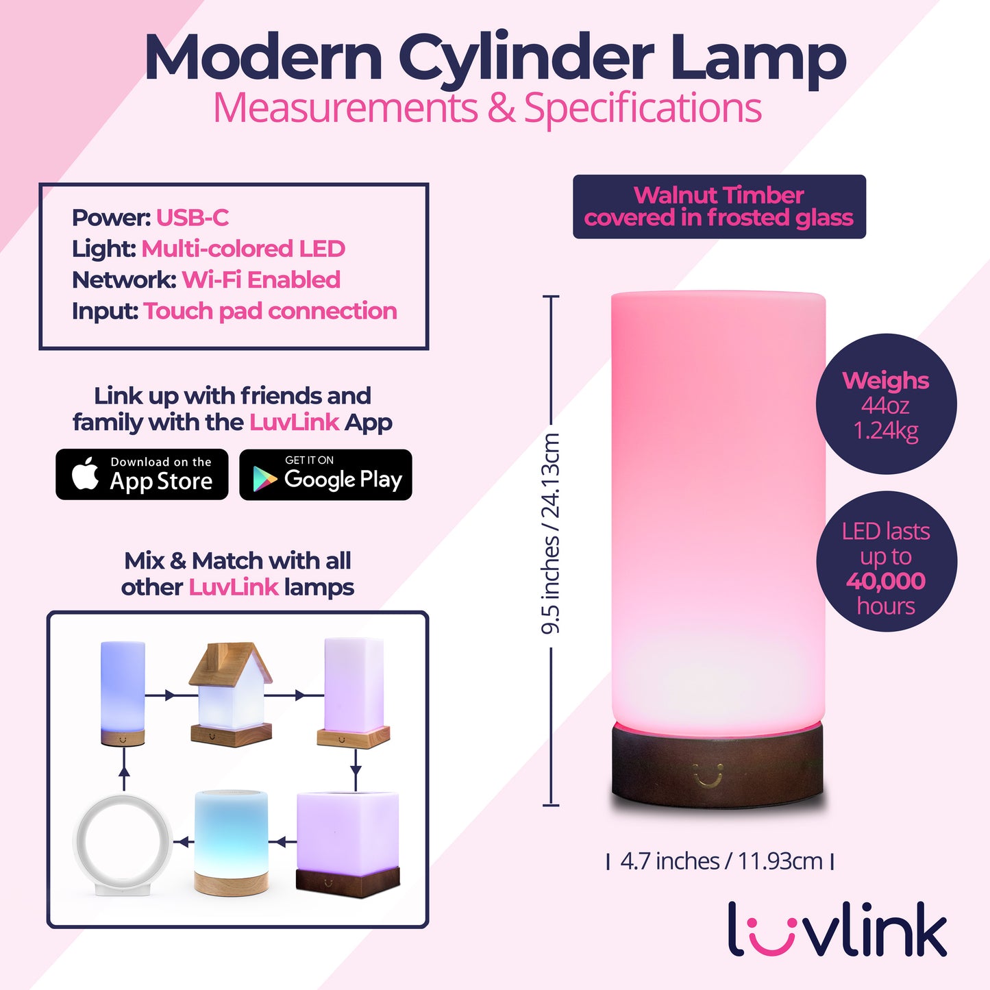 Modern Cylinder Lamp | LuvLink Canada
