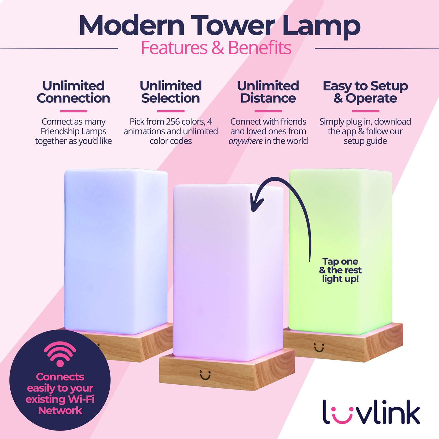Modern Tower Lamp | LuvLink Canada