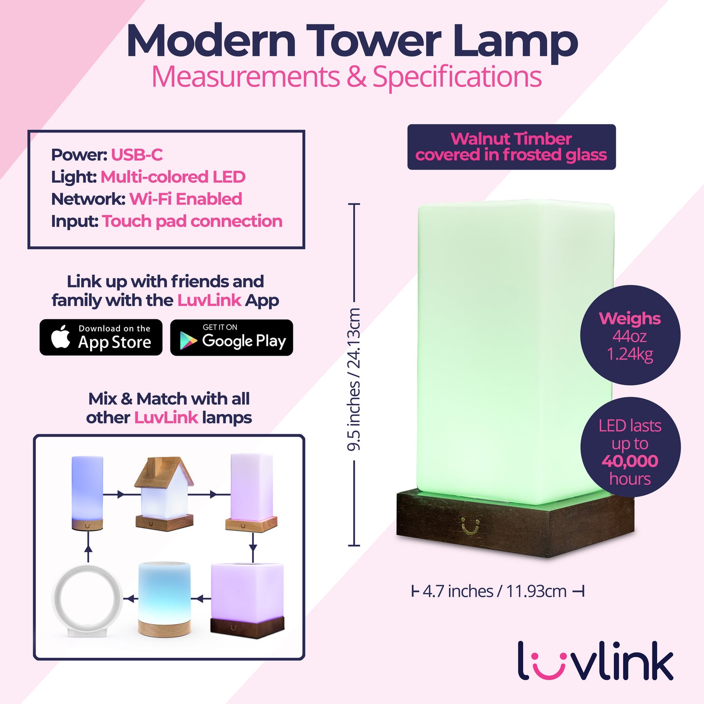 Modern Tower Lamp | LuvLink Canada