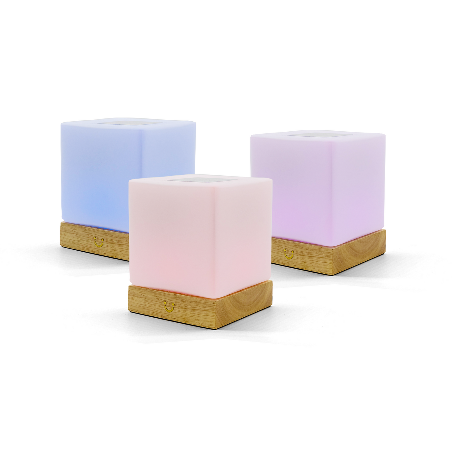 Modern Cube Lamp – Natural / Set of Three | LuvLink Canada