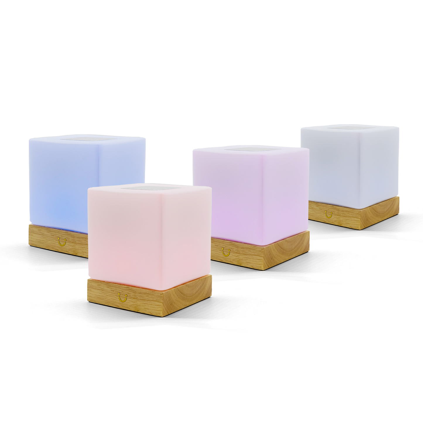 Modern Cube Lamp – Natural / Set of Four | LuvLink Canada