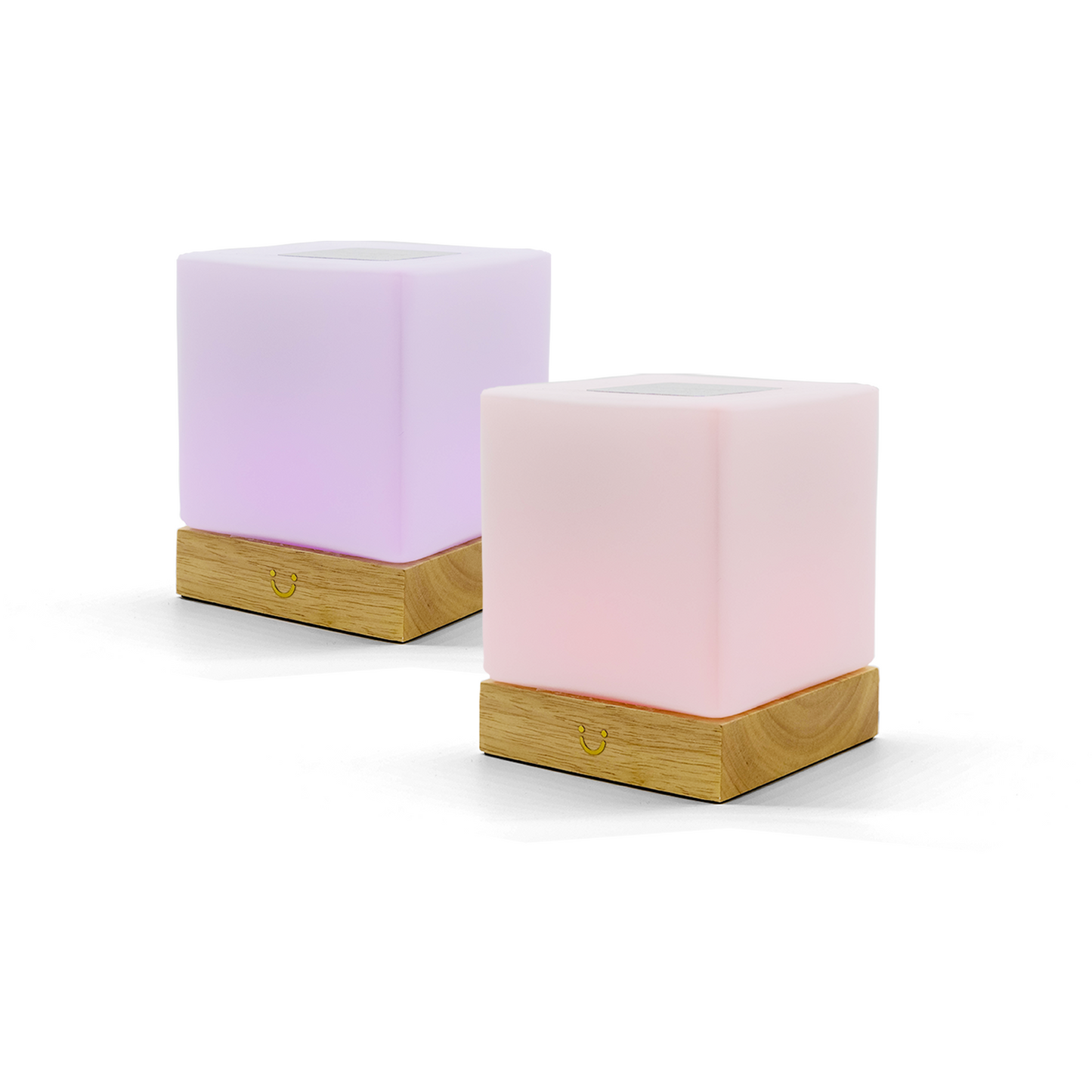 Modern Cube Lamp – Natural / Set of Two | LuvLink Canada