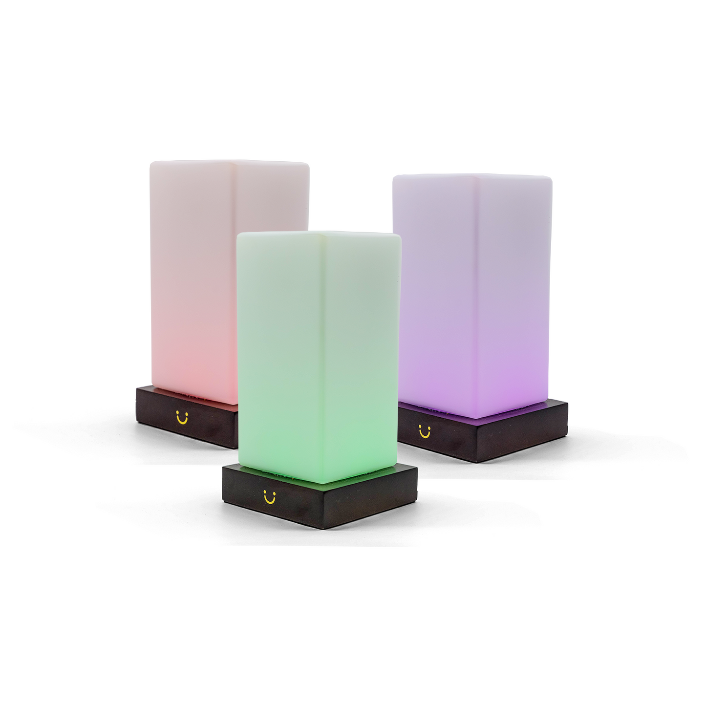 Modern Tower Lamp – Walnut / Set of Three | LuvLink Canada